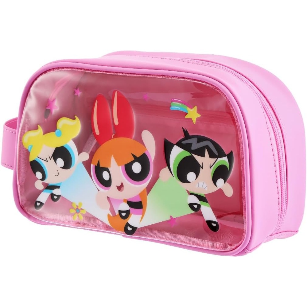 image:imageMINISO Snoopy Makeup Bag Travel Cosmetic Bag Silicone Waterproof Make Up Organizer Pouch for Purse Cute Toiletry Bag for Travel Essentials Skincare Brushes Birthday Gift for Women Teen GirlsPowerpuff Girls