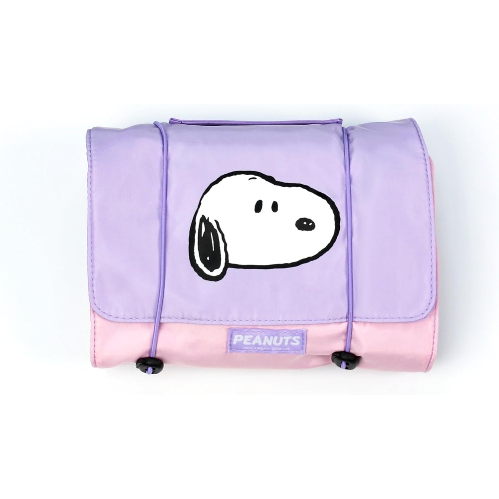 image:imageMINISO Snoopy Makeup Bag Travel Cosmetic Bag Silicone Waterproof Make Up Organizer Pouch for Purse Cute Toiletry Bag for Travel Essentials Skincare Brushes Birthday Gift for Women Teen GirlsPurple