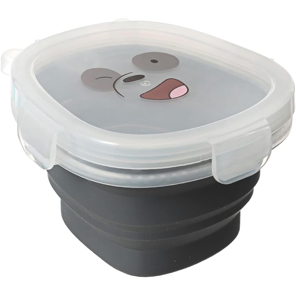 image:imageMINISO We Bare Bears Silicone Food Storage Container with Lids BPA Free Foldable Bento Lunch Boxes 18oz Collapsible Meal Prep Container for Kitchen Microwave Dishwasher and Freezer SafePanda