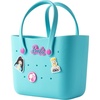 image:imageMINISO Barbie Tote Bag Reusable Small Rubber Waterproof Bag Cute Design Practical And Portable Handbag for Work Travel BLUEBlue
