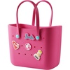 image:imageMINISO Barbie Tote Bag Reusable Small Rubber Waterproof Bag Cute Design Practical And Portable Handbag for Work Travel BLUERose
