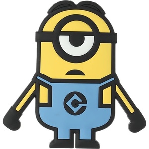 MINISO Minions Collection PVC Soft Rubber Hook 1Pc Traceless Sticky Hook Car Headrest Suction Door Wall Hooks for Home Kitchen Bathroom (Random Color)