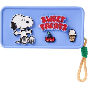 MINISO Snoopy Makeup Bag Travel Cosmetic Bag, Silicone Waterproof Make Up Organizer Pouch for Purse, Cute Toiletry Bag for Travel Essentials Skincare Brushes Birthday Gift for Women Teen Girls(Blue)