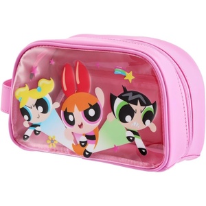 MINISO Snoopy Makeup Bag Travel Cosmetic Bag, Silicone Waterproof Make Up Organizer Pouch for Purse, Cute Toiletry Bag for Travel Essentials Skincare Brushes Birthday Gift for Women Teen Girls(Powerpuff Girls)