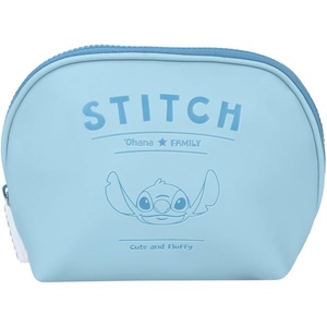MINISO Snoopy Makeup Bag Travel Cosmetic Bag, Silicone Waterproof Make Up Organizer Pouch for Purse, Cute Toiletry Bag for Travel Essentials Skincare Brushes Birthday Gift for Women Teen Girls(Stitch)