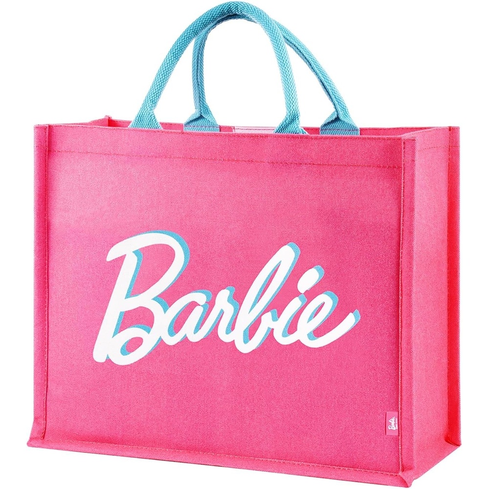 image:imageMINISO Barbie Tote Bag Practical And Portable Beach Bag for WomenGirls Large Canvas Handbag for Work TravelPersonalized Present for Birthday Holiday Wedding