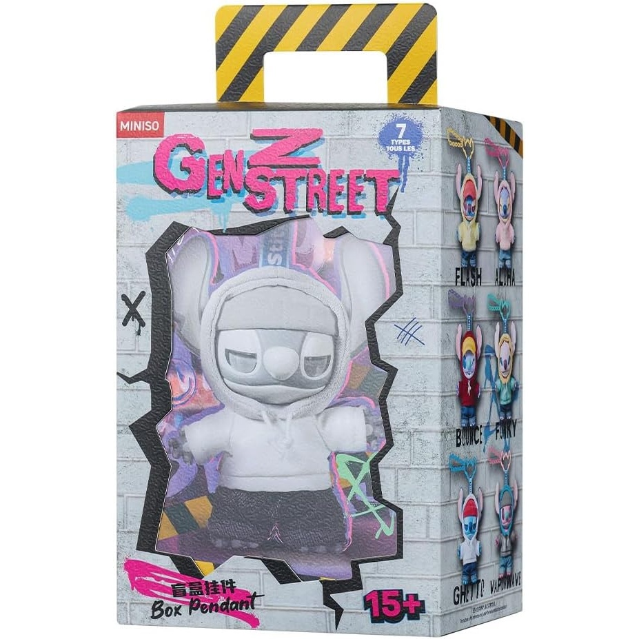 image:imageMINISO Disney Stitch GenZ Street Series Blind Box Vinyl Pendant Plush Surprise Box Figure Model Random Design Collectible Toy for Home Decor Birthday Gifts Random One Figure