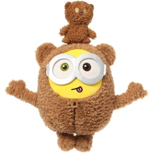 MINISO 11″ Bob+Tim Costume Minions Plush Toy, Cute Sleeping Bedding Stuffed Animals Kawaii Plushies Pillow for Kids Boys Girls(11″Bob+Tim)