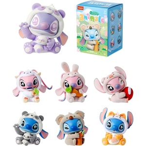 MINISO Disney Lilo & Stitch Blind Box Animal Party Series Figures Collectible Box Vinyl Plush Model Surprise Box Random Design Mystery Toy for Home Decor Birthday Gifts (Signle)