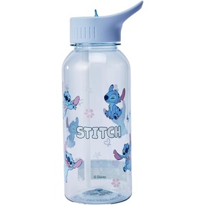 MINISO Disney Stitch Water Bottle for School Travel, 34oz Leak-Proof Plastic Kids Water Bottle With Straw Handle, Durable Tumbler Cup with Lid Gifts for Kid Teens Girls Boys Sports Camp BPA-Free(33.8 Ounces)