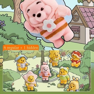 MINISO Disney Winnie The Pooh Touching Garden Series Figure Blind Box, Surprise Box Figure Model Winnie the Pooh Blind Box Toy Collectible Toy Surprise Figures for Room Decorations (Random)