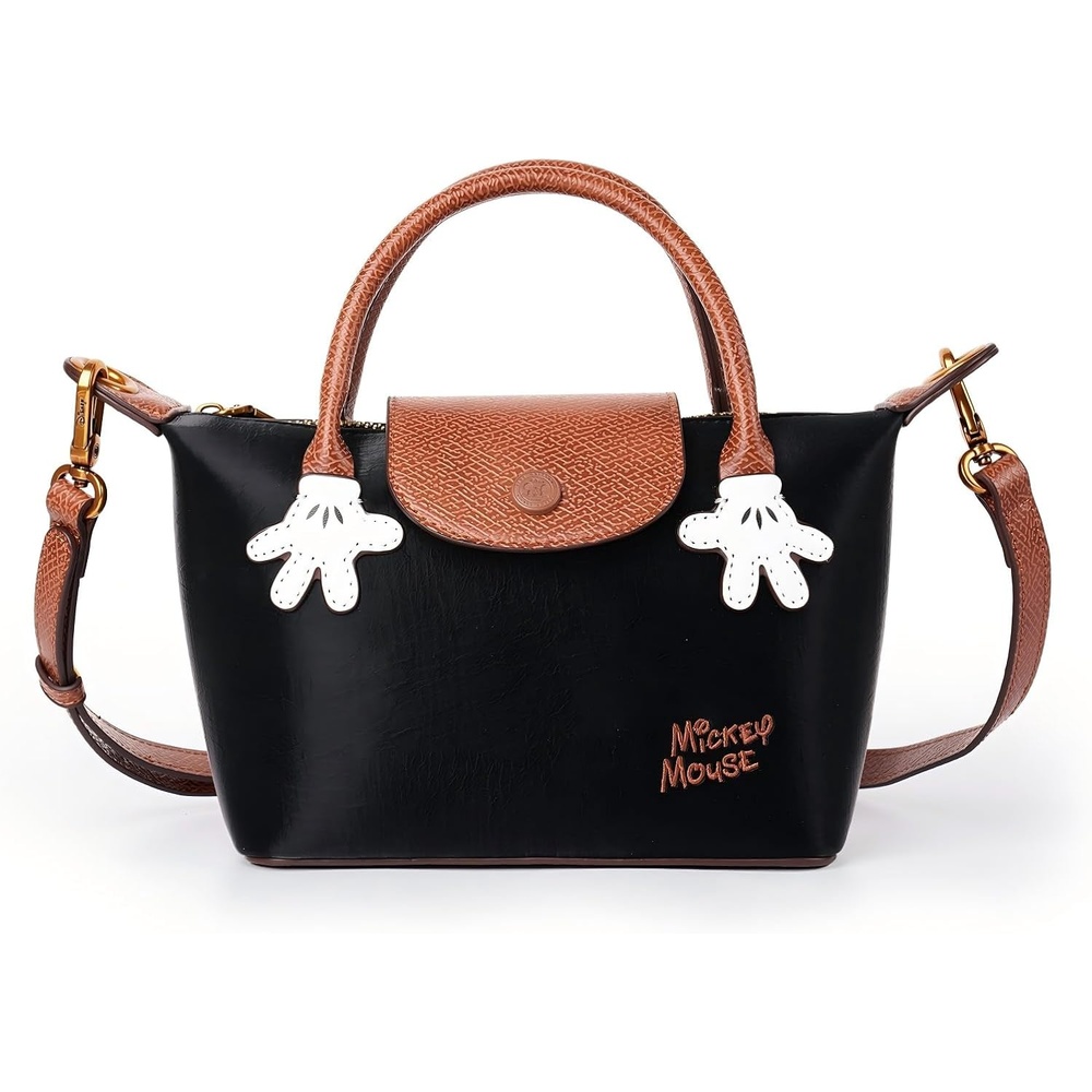 image:imageMINISO Disney Mickey Mouse Small Crossbody Bag Handbags Purses with Adjustable Strap for Women Ladies Shoulder Totes Bag with Zipper Pockets for Phone Wallet Keys
