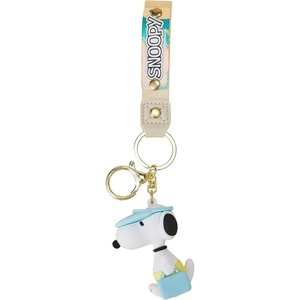 MINISO Snoopy Keychain Peanuts Bag Backpack Handbag Charm Collection Cute Key Chain for Car Keys Birthday Gifts(Blue)