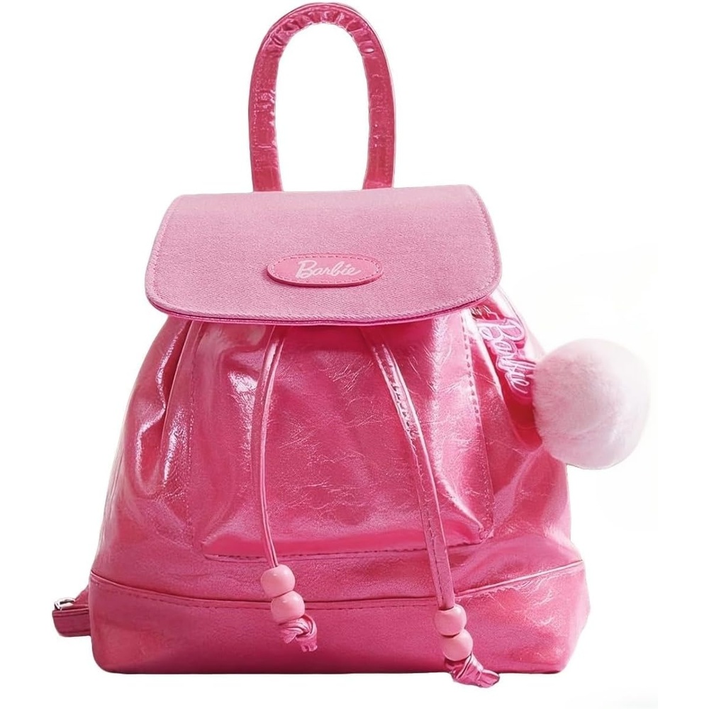 image:imageMINISO Barbie Mini Backpack for Women amp Girls Leather Pink Purse with Adjustable Straps Cute DollThemed Bookbag Daypacks for School Travel Cosplay Giftable Fashion Accessory